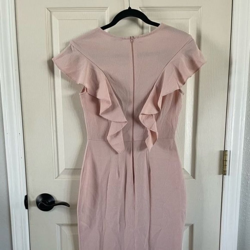NWOT ASOS Pink Ruffle V Front Dress, Women’s Size 4 - Picture 9 of 16